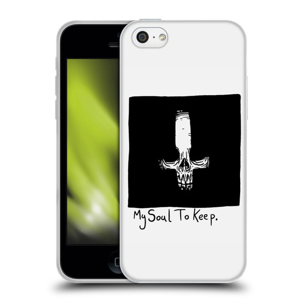 Matt Bailey Skull My Soul To Keep Soft Gel Case for Apple iPhone 5c