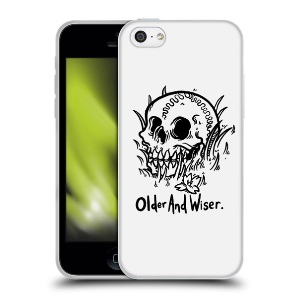 Matt Bailey Skull Older And Wiser Soft Gel Case for Apple iPhone 5c