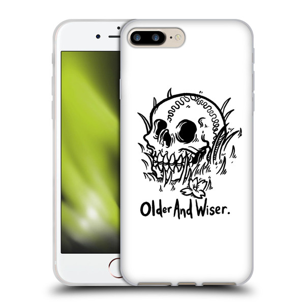 Matt Bailey Skull Older And Wiser Soft Gel Case for Apple iPhone 7 Plus / iPhone 8 Plus