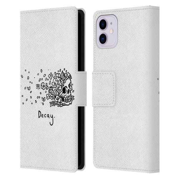 Matt Bailey Skull Decay Leather Book Wallet Case Cover For Apple iPhone 11