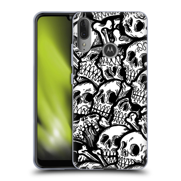 Matt Bailey Skull All Over Soft Gel Case for Motorola Moto E6 Plus