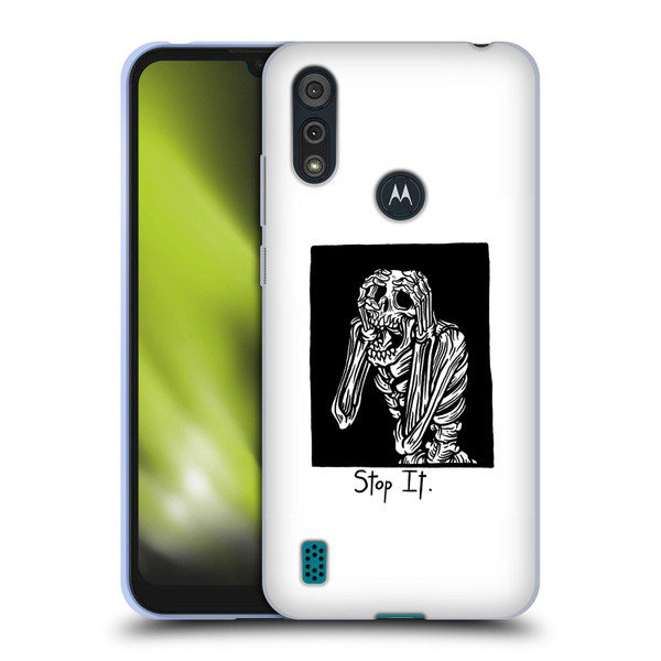Matt Bailey Skull Stop It Soft Gel Case for Motorola Moto E6s (2020)