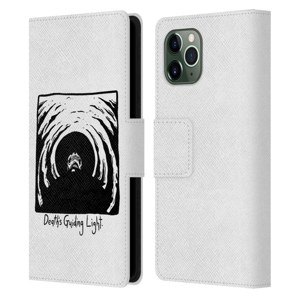 Matt Bailey Skull Deaths Guiding Light Leather Book Wallet Case Cover For Apple iPhone 11 Pro