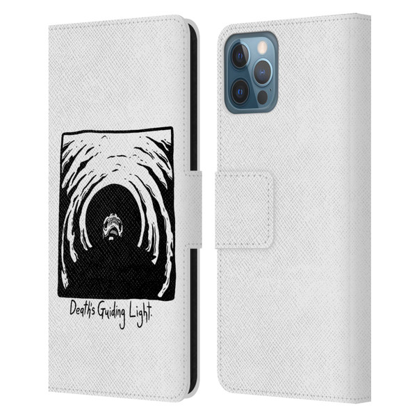 Matt Bailey Skull Deaths Guiding Light Leather Book Wallet Case Cover For Apple iPhone 12 / iPhone 12 Pro