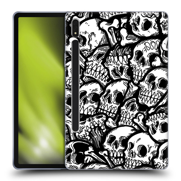 Matt Bailey Skull All Over Soft Gel Case for Samsung Galaxy Tab S8
