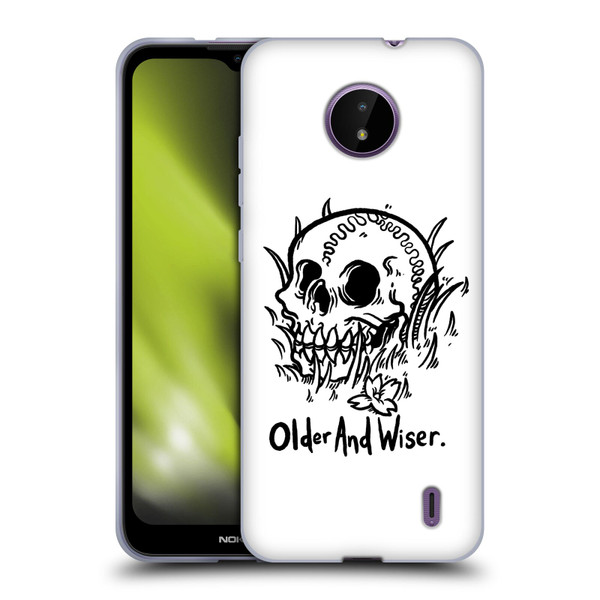 Matt Bailey Skull Older And Wiser Soft Gel Case for Nokia C10 / C20
