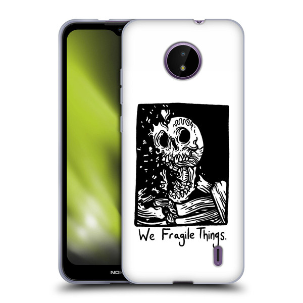 Matt Bailey Skull We Fragile Things Soft Gel Case for Nokia C10 / C20