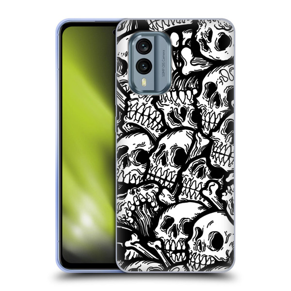 Matt Bailey Skull All Over Soft Gel Case for Nokia X30