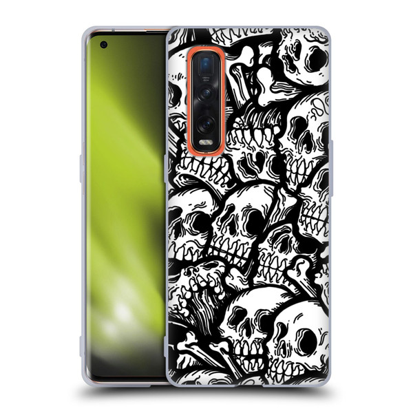 Matt Bailey Skull All Over Soft Gel Case for OPPO Find X2 Pro 5G