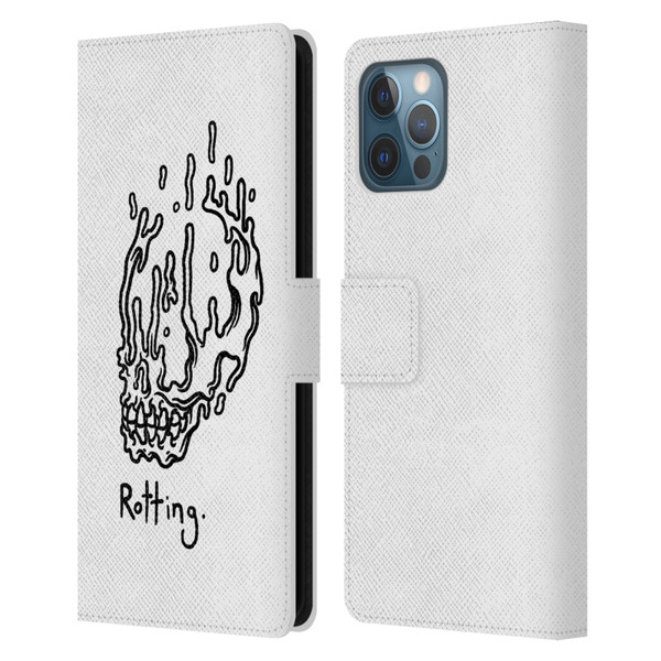 Matt Bailey Skull Rotting Leather Book Wallet Case Cover For Apple iPhone 12 Pro Max