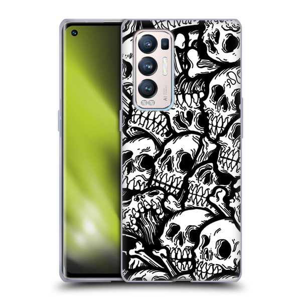 Matt Bailey Skull All Over Soft Gel Case for OPPO Find X3 Neo / Reno5 Pro+ 5G