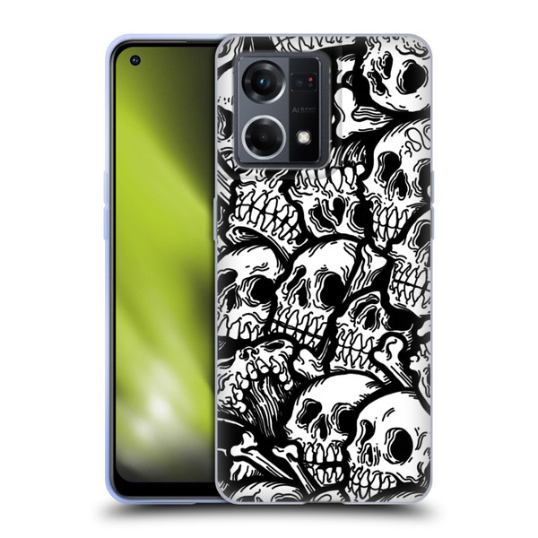 Matt Bailey Skull All Over Soft Gel Case for OPPO Reno8 4G