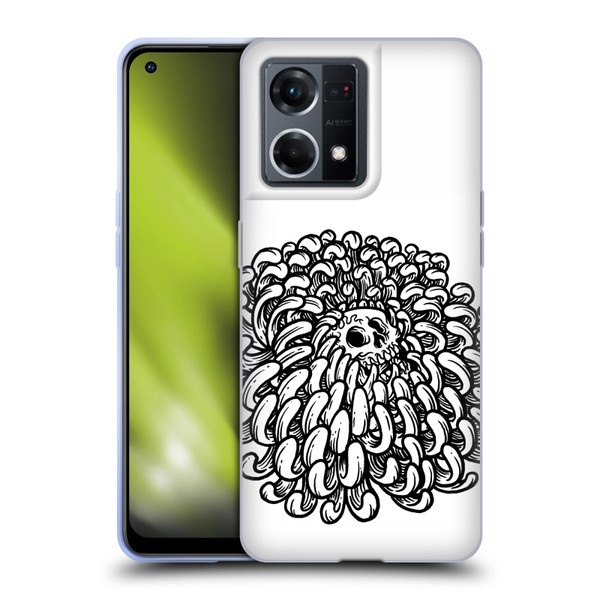 Matt Bailey Skull Flower Soft Gel Case for OPPO Reno8 4G