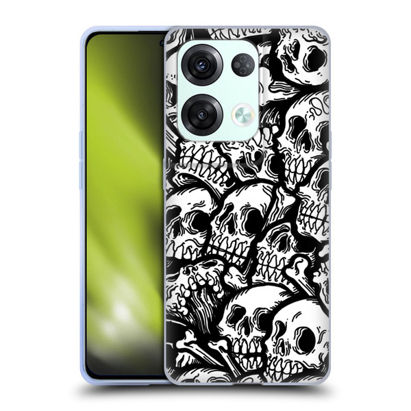Matt Bailey Skull All Over Soft Gel Case for OPPO Reno8 Pro