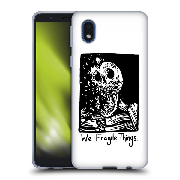 Matt Bailey Skull We Fragile Things Soft Gel Case for Samsung Galaxy A01 Core (2020)
