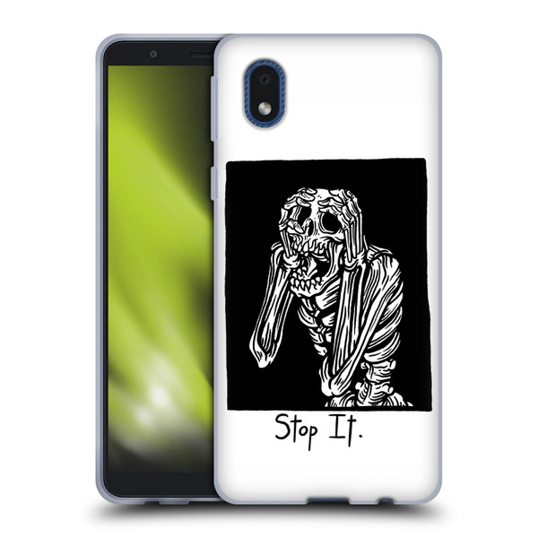 Matt Bailey Skull Stop It Soft Gel Case for Samsung Galaxy A01 Core (2020)