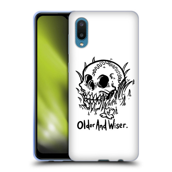 Matt Bailey Skull Older And Wiser Soft Gel Case for Samsung Galaxy A02/M02 (2021)