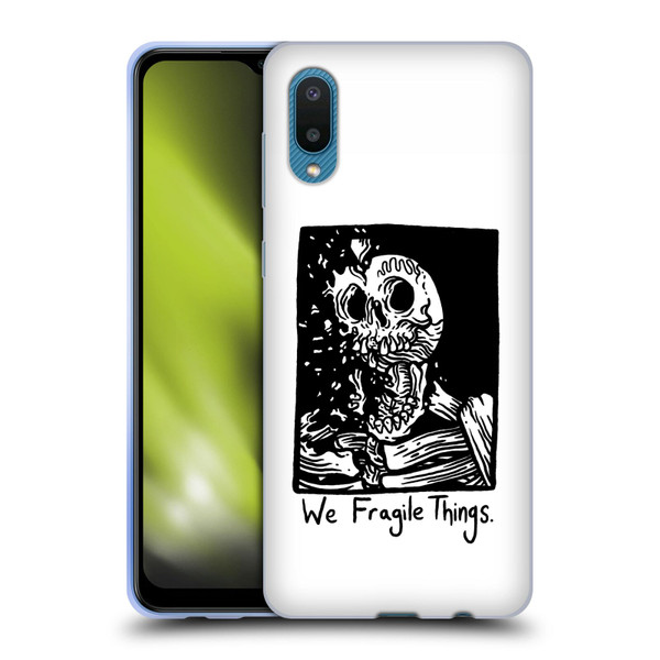 Matt Bailey Skull We Fragile Things Soft Gel Case for Samsung Galaxy A02/M02 (2021)
