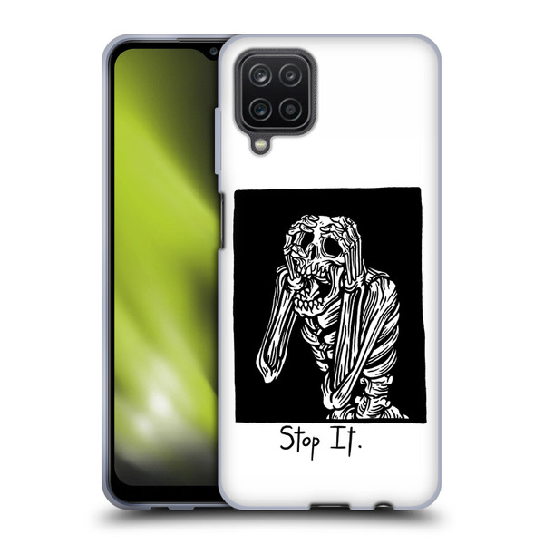 Matt Bailey Skull Stop It Soft Gel Case for Samsung Galaxy A12 (2020)