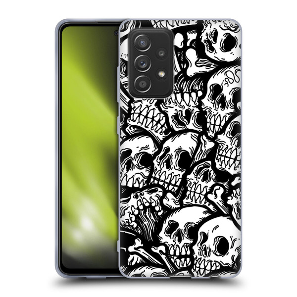 Matt Bailey Skull All Over Soft Gel Case for Samsung Galaxy A52 / A52s / 5G (2021)