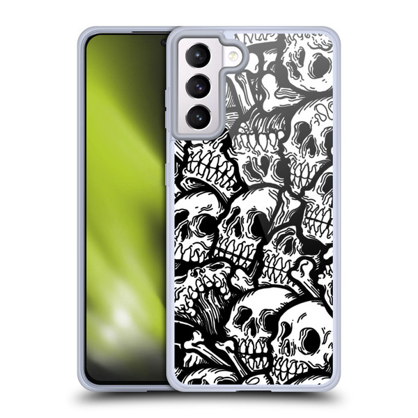 Matt Bailey Skull All Over Soft Gel Case for Samsung Galaxy S21+ 5G