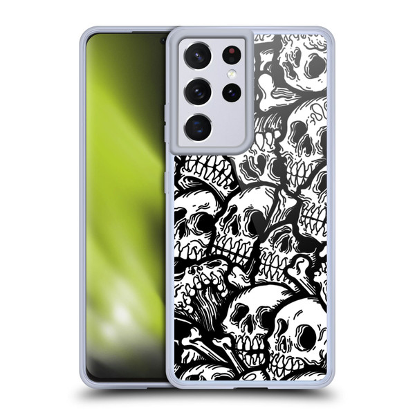 Matt Bailey Skull All Over Soft Gel Case for Samsung Galaxy S21 Ultra 5G