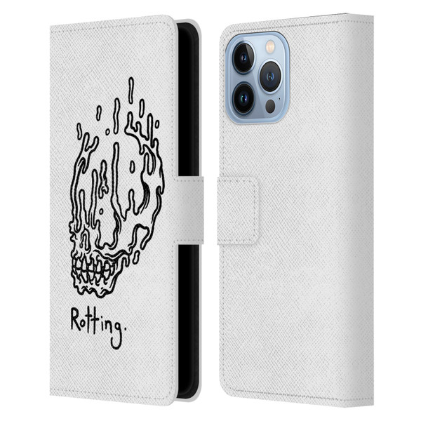 Matt Bailey Skull Rotting Leather Book Wallet Case Cover For Apple iPhone 13 Pro Max