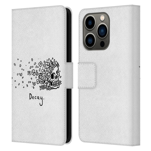 Matt Bailey Skull Decay Leather Book Wallet Case Cover For Apple iPhone 14 Pro