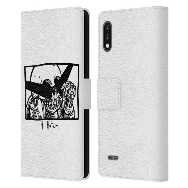 Matt Bailey Skull Hi Hater Leather Book Wallet Case Cover For LG K22