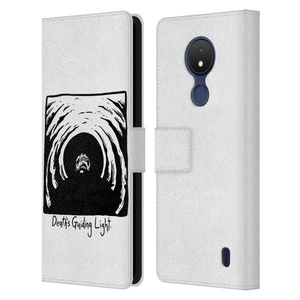 Matt Bailey Skull Deaths Guiding Light Leather Book Wallet Case Cover For Nokia C21