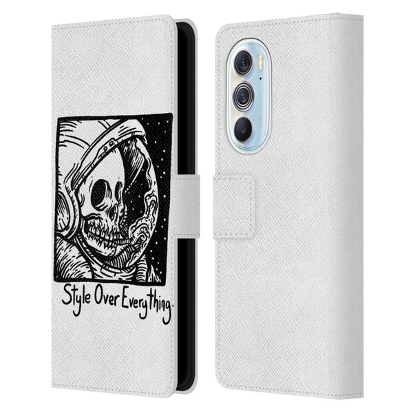 Matt Bailey Skull Style Over Everything Leather Book Wallet Case Cover For Motorola Edge X30
