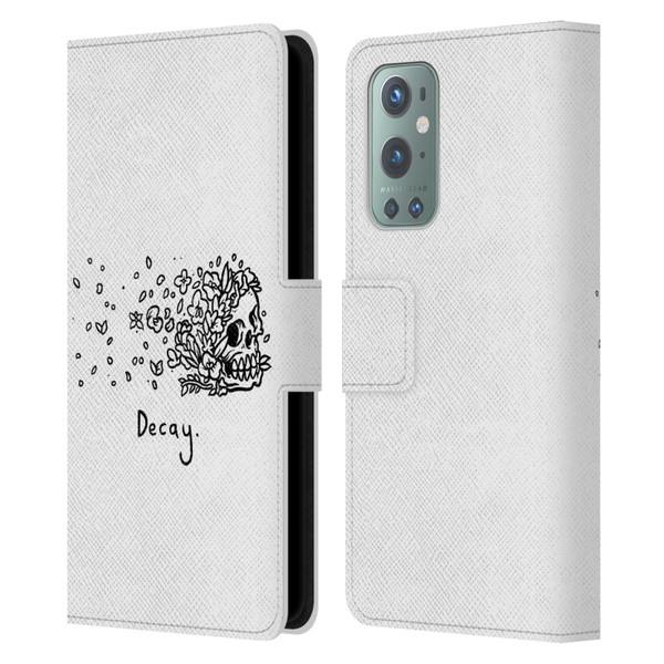 Matt Bailey Skull Decay Leather Book Wallet Case Cover For OnePlus 9