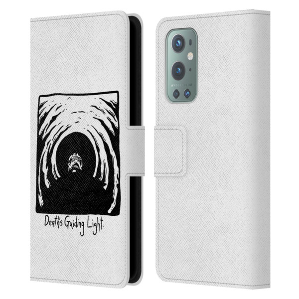 Matt Bailey Skull Deaths Guiding Light Leather Book Wallet Case Cover For OnePlus 9