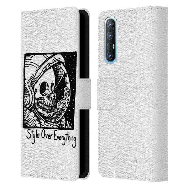 Matt Bailey Skull Style Over Everything Leather Book Wallet Case Cover For OPPO Find X2 Neo 5G