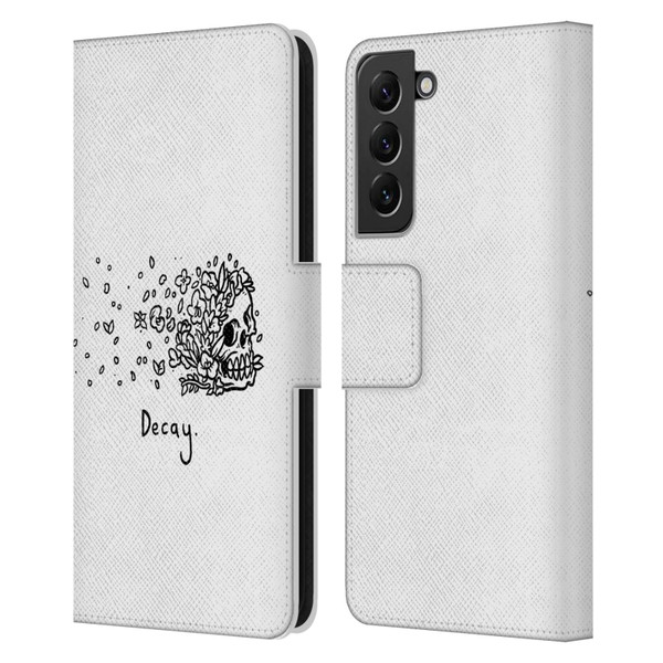 Matt Bailey Skull Decay Leather Book Wallet Case Cover For Samsung Galaxy S22+ 5G