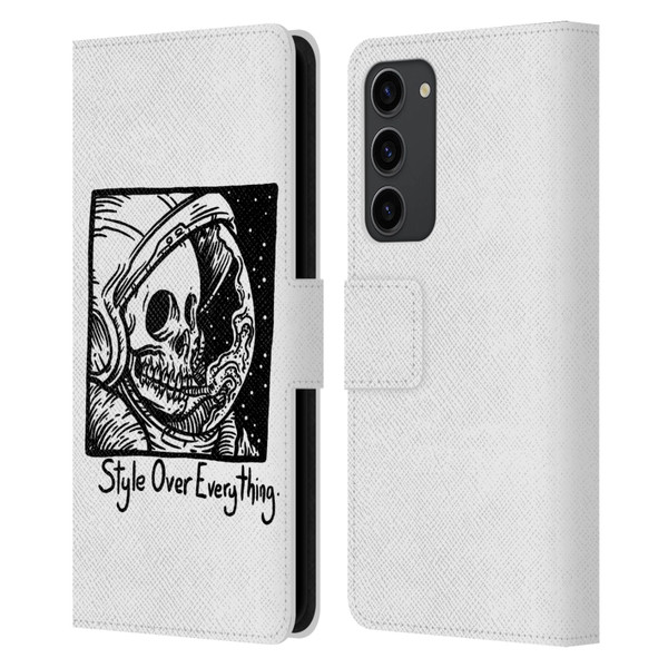 Matt Bailey Skull Style Over Everything Leather Book Wallet Case Cover For Samsung Galaxy S23+ 5G