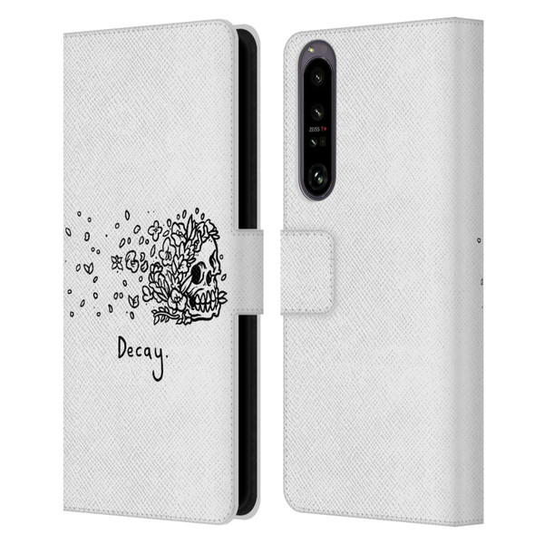 Matt Bailey Skull Decay Leather Book Wallet Case Cover For Sony Xperia 1 IV