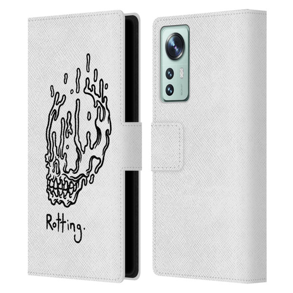Matt Bailey Skull Rotting Leather Book Wallet Case Cover For Xiaomi 12