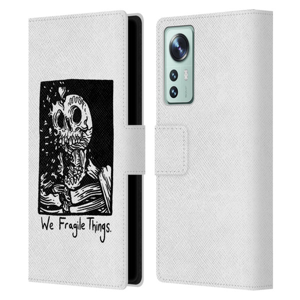Matt Bailey Skull We Fragile Things Leather Book Wallet Case Cover For Xiaomi 12