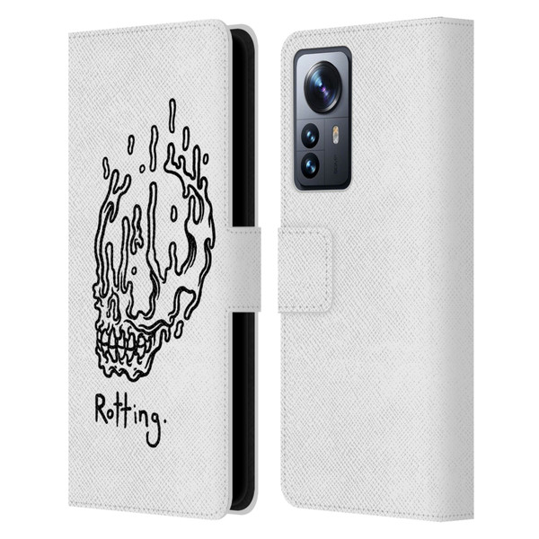 Matt Bailey Skull Rotting Leather Book Wallet Case Cover For Xiaomi 12 Pro