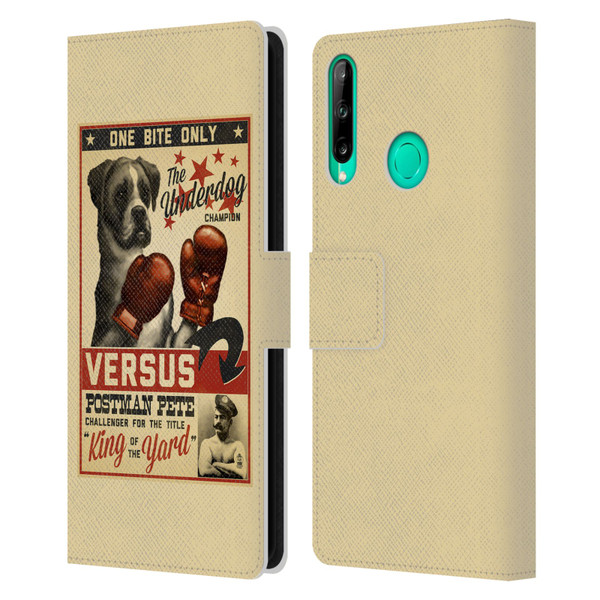 Lantern Press Dog Collection Versus Leather Book Wallet Case Cover For Huawei P40 lite E