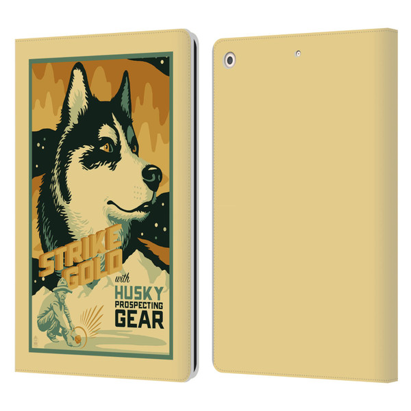 Lantern Press Dog Collection Husky Leather Book Wallet Case Cover For Apple iPad 10.2 2019/2020/2021