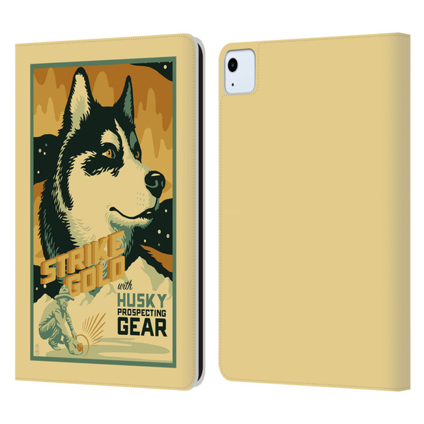 Lantern Press Dog Collection Husky Leather Book Wallet Case Cover For Apple iPad Air 11 2020/2022/2024