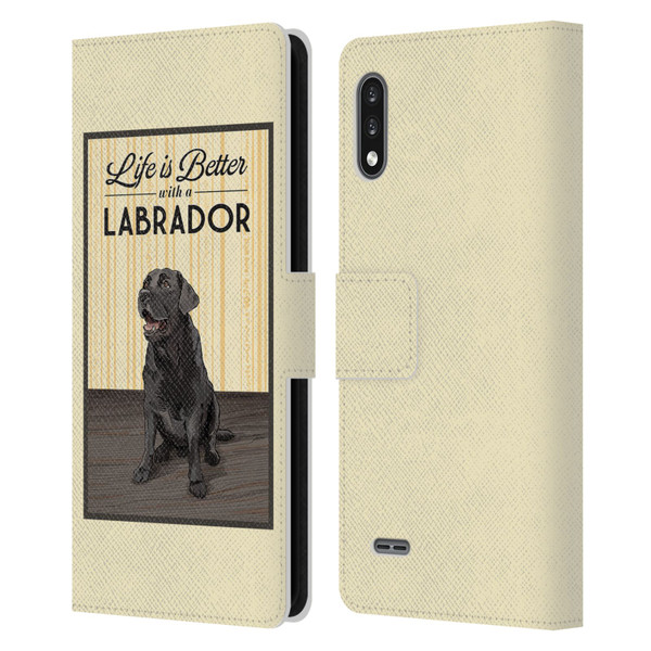 Lantern Press Dog Collection Labrador Leather Book Wallet Case Cover For LG K22