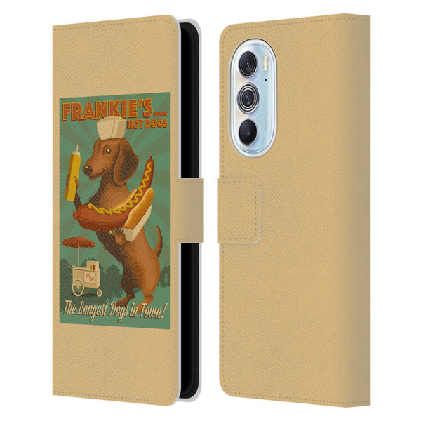 Lantern Press Dog Collection Frankie's Leather Book Wallet Case Cover For Motorola Edge X30