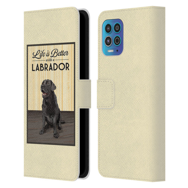 Lantern Press Dog Collection Labrador Leather Book Wallet Case Cover For Motorola Moto G100