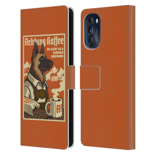 Lantern Press Dog Collection German Sheperd Leather Book Wallet Case Cover For Motorola Moto G (2022)
