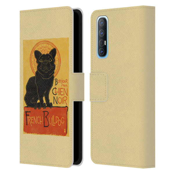 Lantern Press Dog Collection French Bulldog Leather Book Wallet Case Cover For OPPO Find X2 Neo 5G