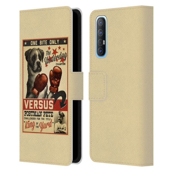 Lantern Press Dog Collection Versus Leather Book Wallet Case Cover For OPPO Find X2 Neo 5G