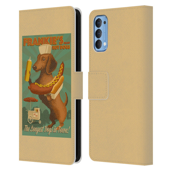 Lantern Press Dog Collection Frankie's Leather Book Wallet Case Cover For OPPO Reno 4 5G